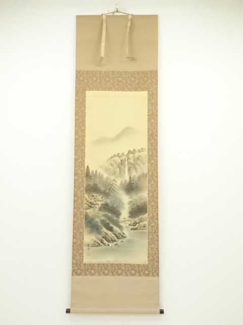 JAPANESE HANGING SCROLL / HAND PAINTED / LANDSCAPE